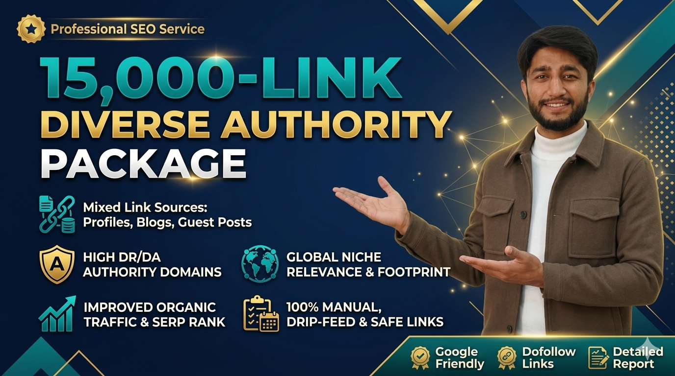 15,000-Link Diverse Authority Package &mdash; Natural Link Profile for Safer Rankings
