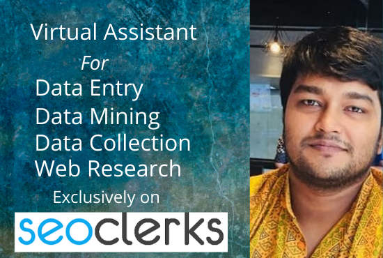 I Will be Ur Virtual assistant For data Entry And data mining job 