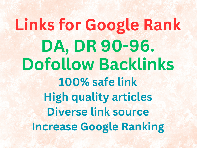 20 Dofollow SEO Backlinks DA DR96 Sites for Google Ra...