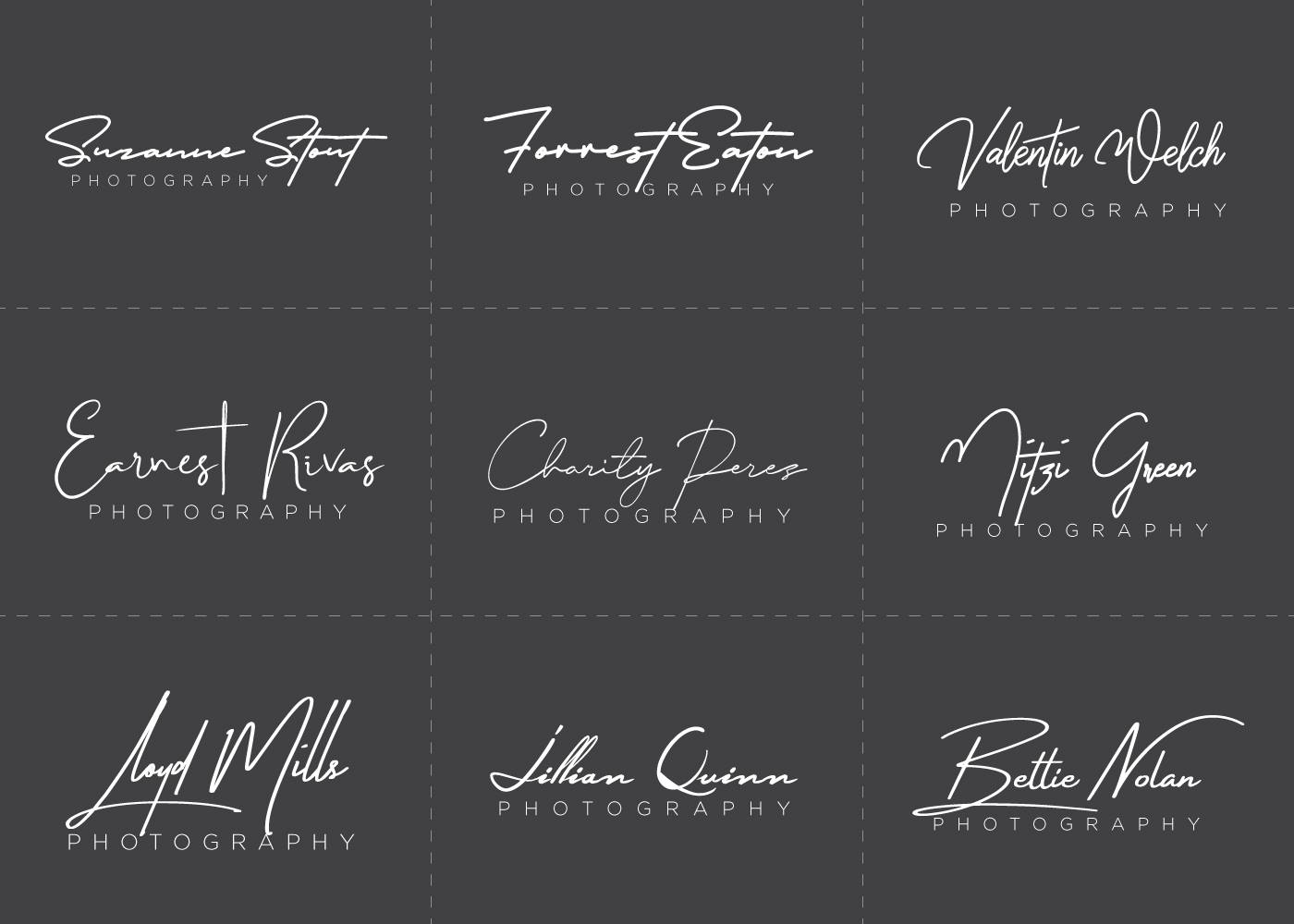 I will design script, photography, luxury signature logo