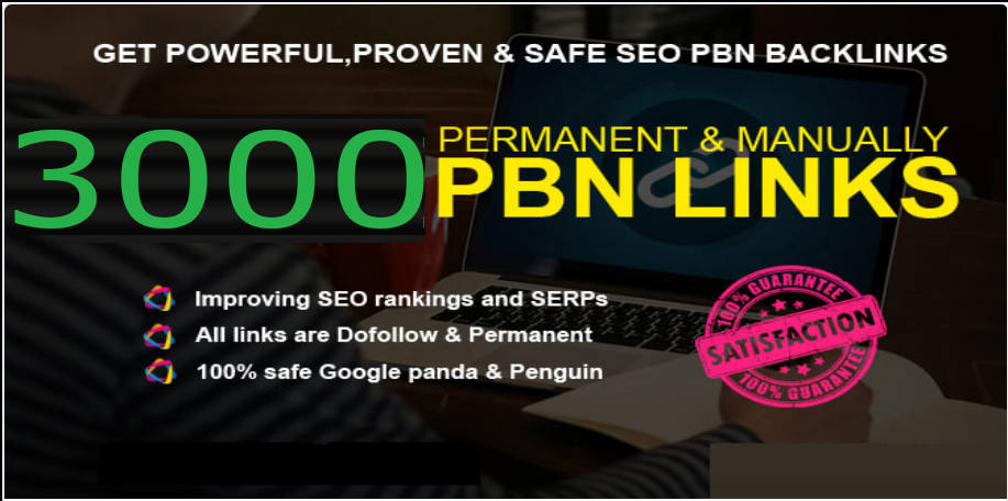 GET 3000+ SUPER quality PBN BACKLINK with high (DA/PA) in your webpage with UNIQUE website