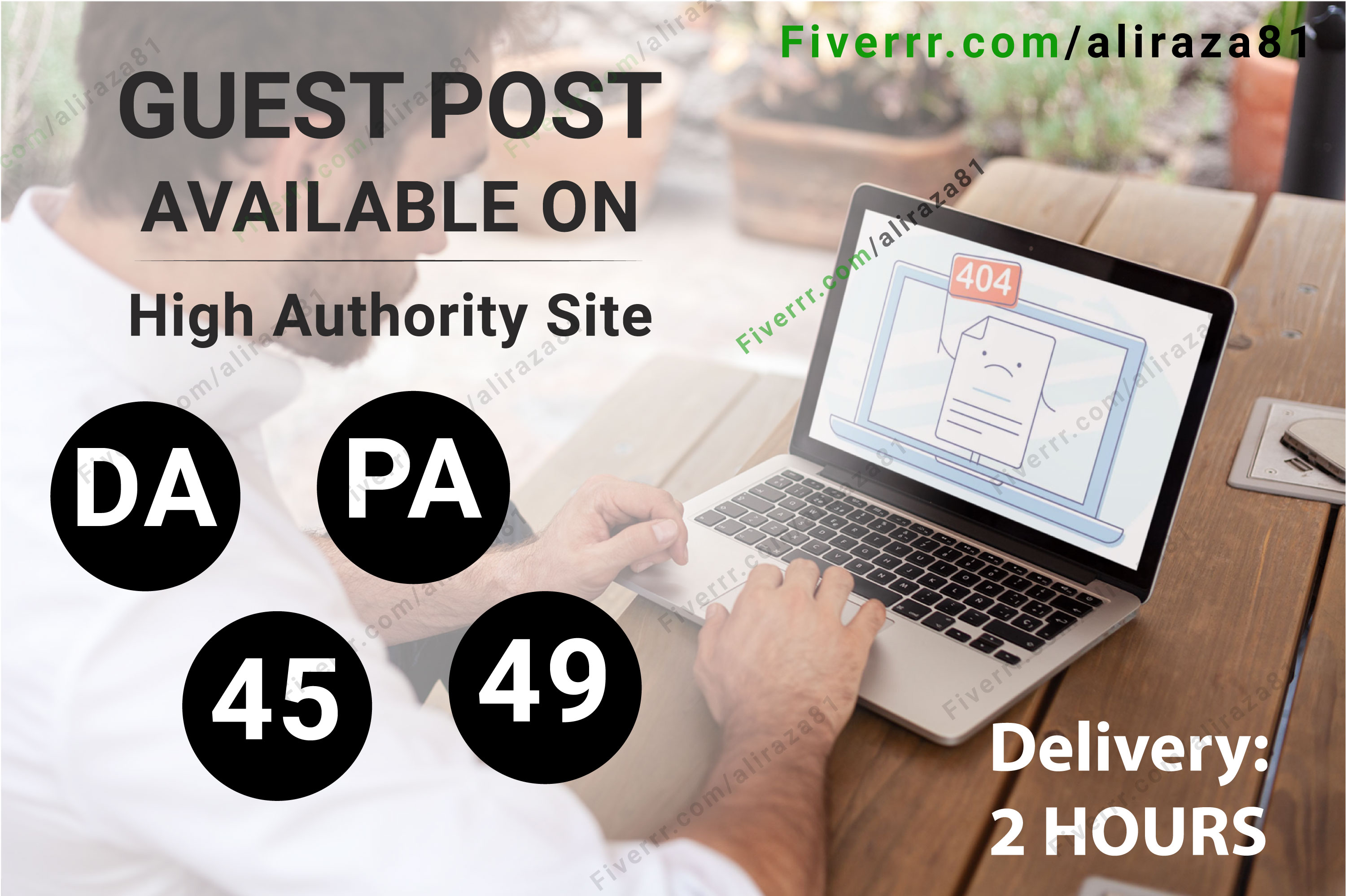 I will write and publish content on Da 45 site