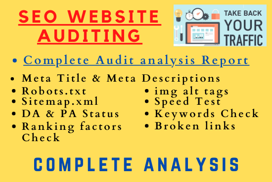 Complete Professional SEO website Audit to Rank websi...