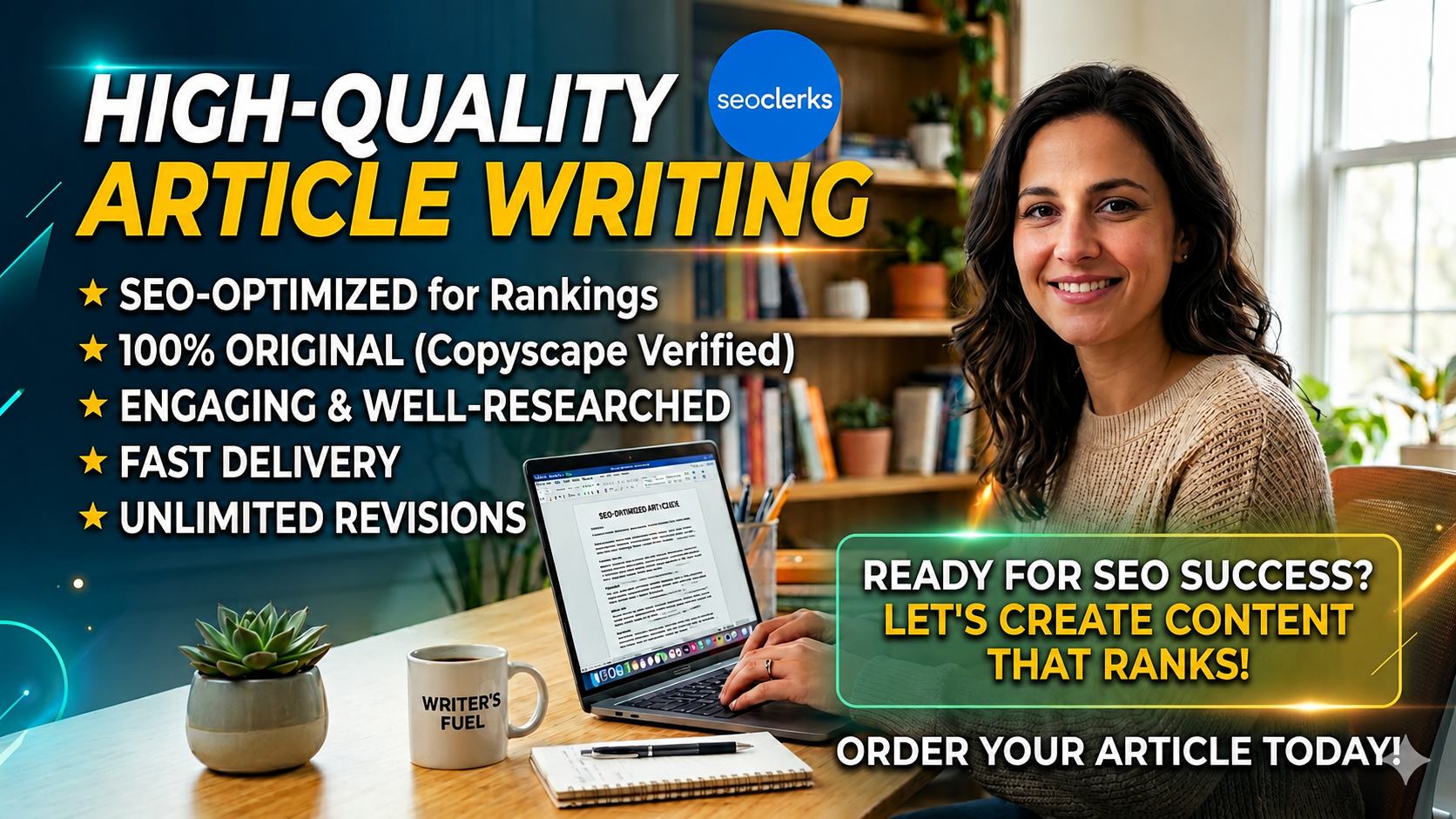 I will write bulk seo wordpress articles with images and video