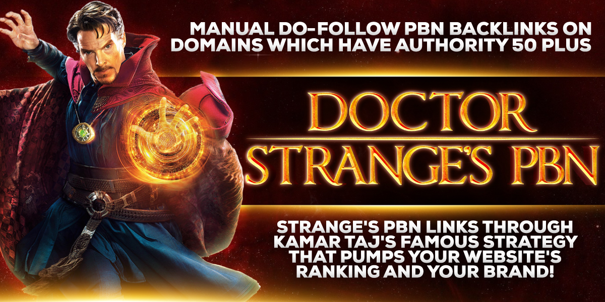 50 Powerful DOCTOR STRANGE DA50+ PBNs Backlinks