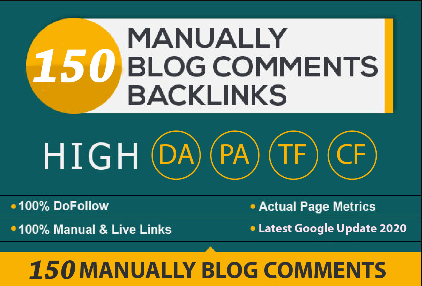 I will provide 150 Blog Comments High DA PA, DoFollow Backlinks