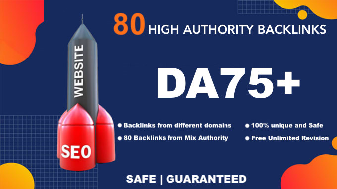 80 Backlinks DoFollow High Domain Authority DA75+ SEO Full Report