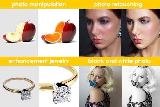 I will do photoshop editing remove background face swap retouching resizing