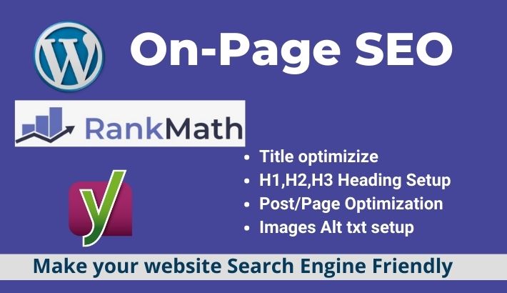 Full website On-Page SEO Optimization with Rank Math or Yoast SEO for wordPress only 