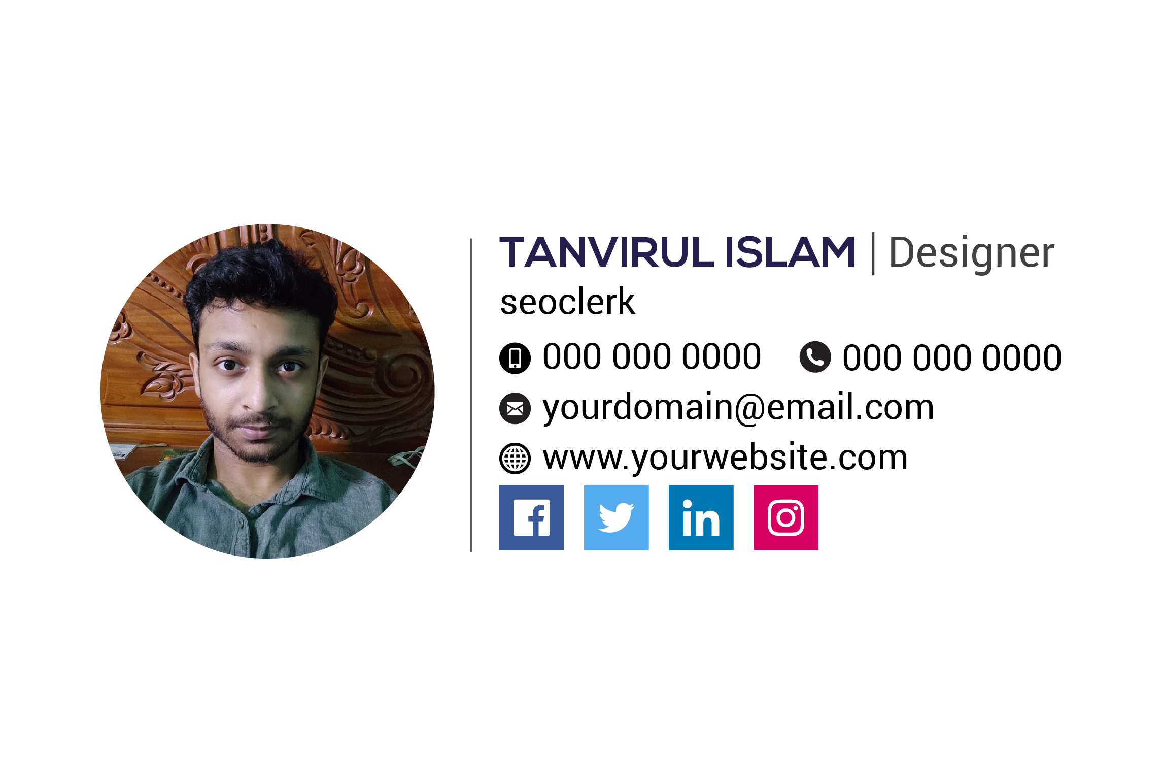 I will create clickable HTML email signature for you