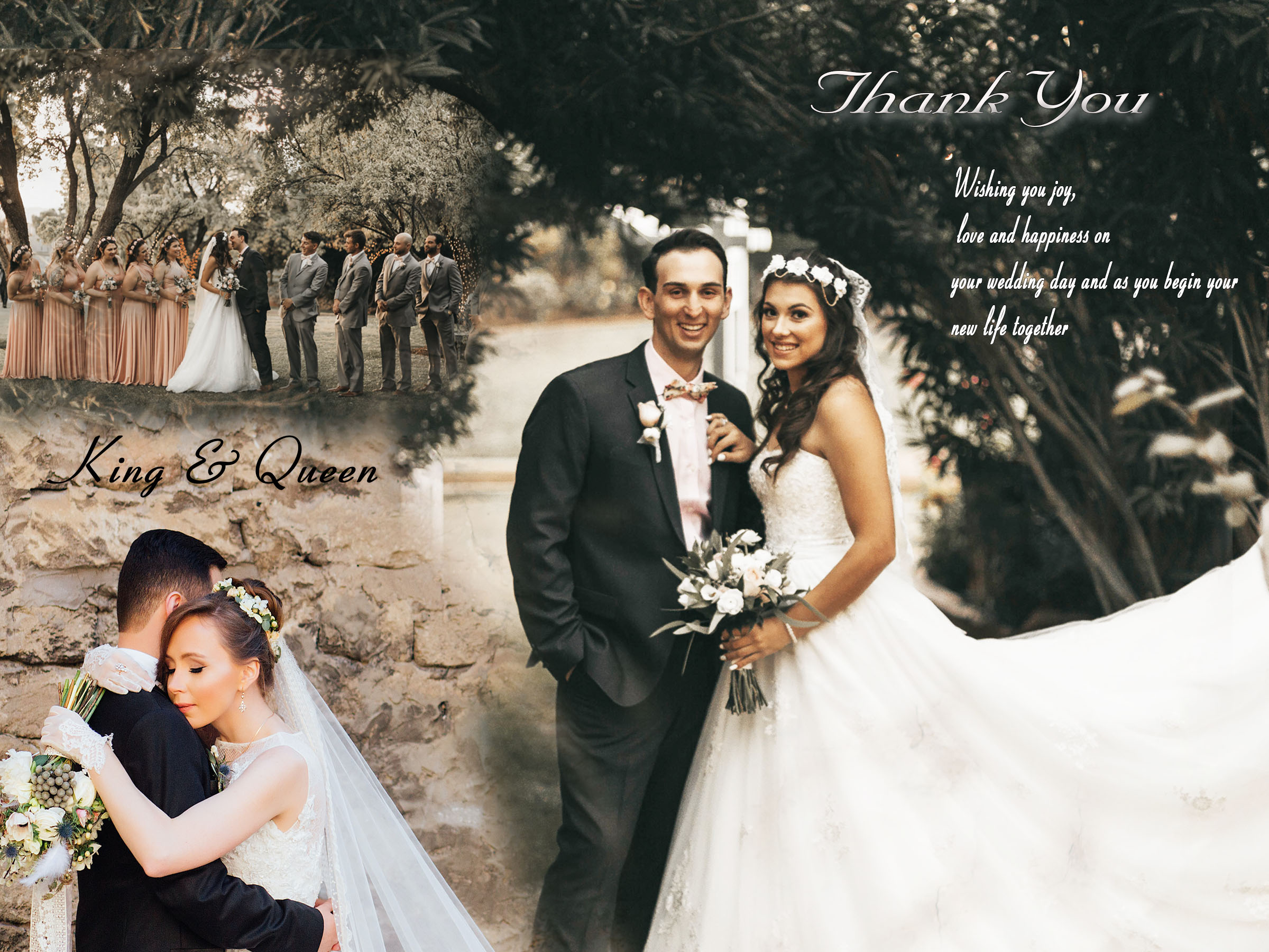 I Will do wedding event editing and thank you card design