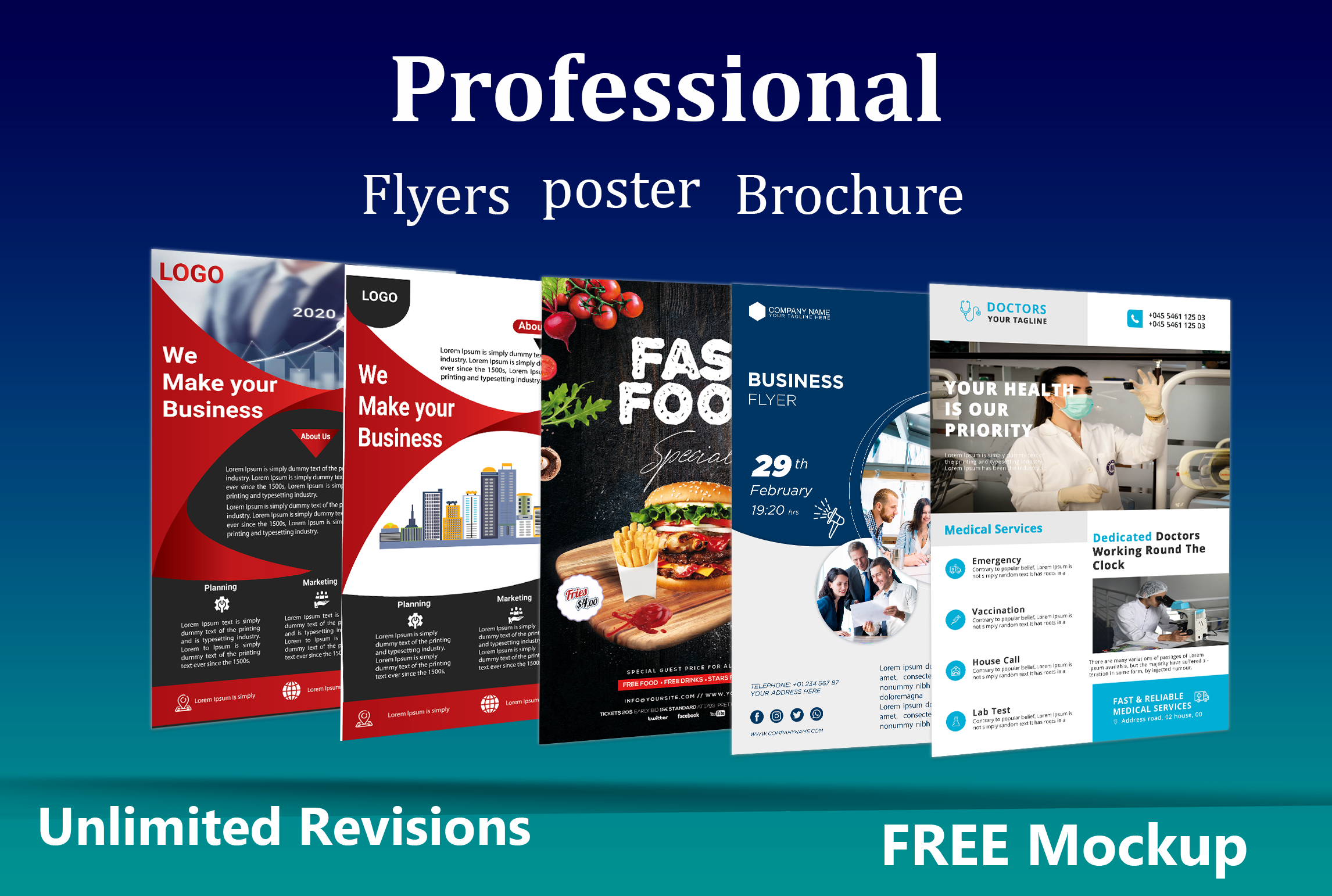 I will design professional real estate flyer, brochure and banner