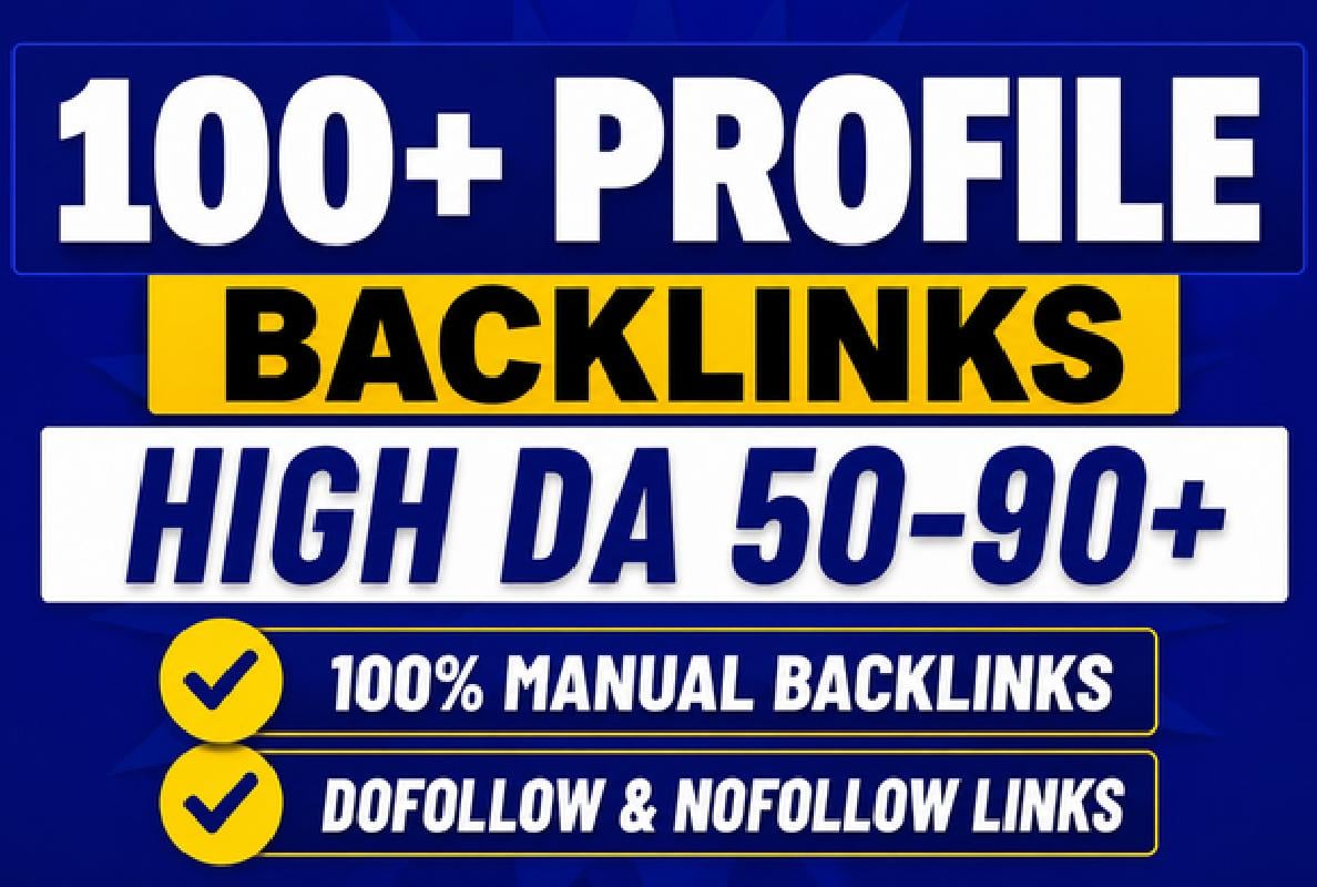 I will create manual 100+ profile backlinks to boost your website SEO