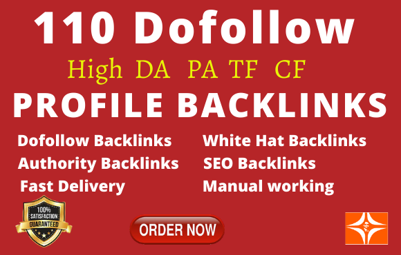 Create Manually 110 pr9 da 90 High Authority Dofollow Profile Backlinks