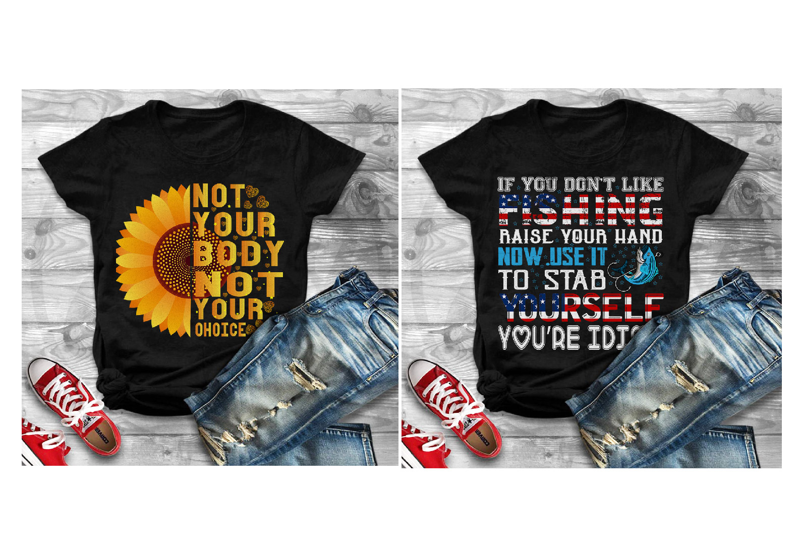 I will create an eye catching custom t shirt design