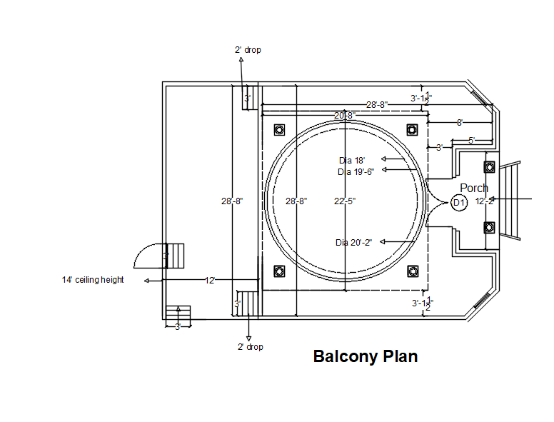 2d Cad Designing of Buildings and Residensies