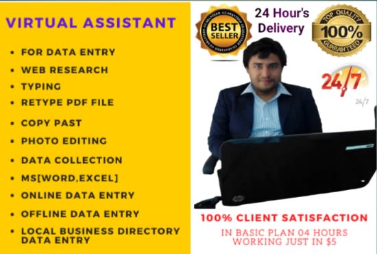 I will do all types of data entry, b2b lead generati...