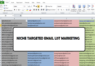I will provide Niche targeted active EMAIL LIST