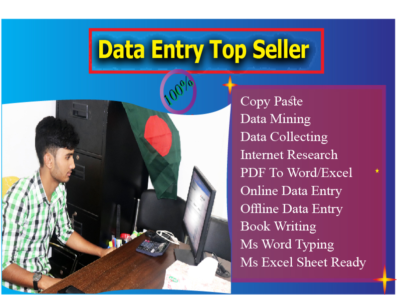 I will do data entry copy paste virtual assistant con...