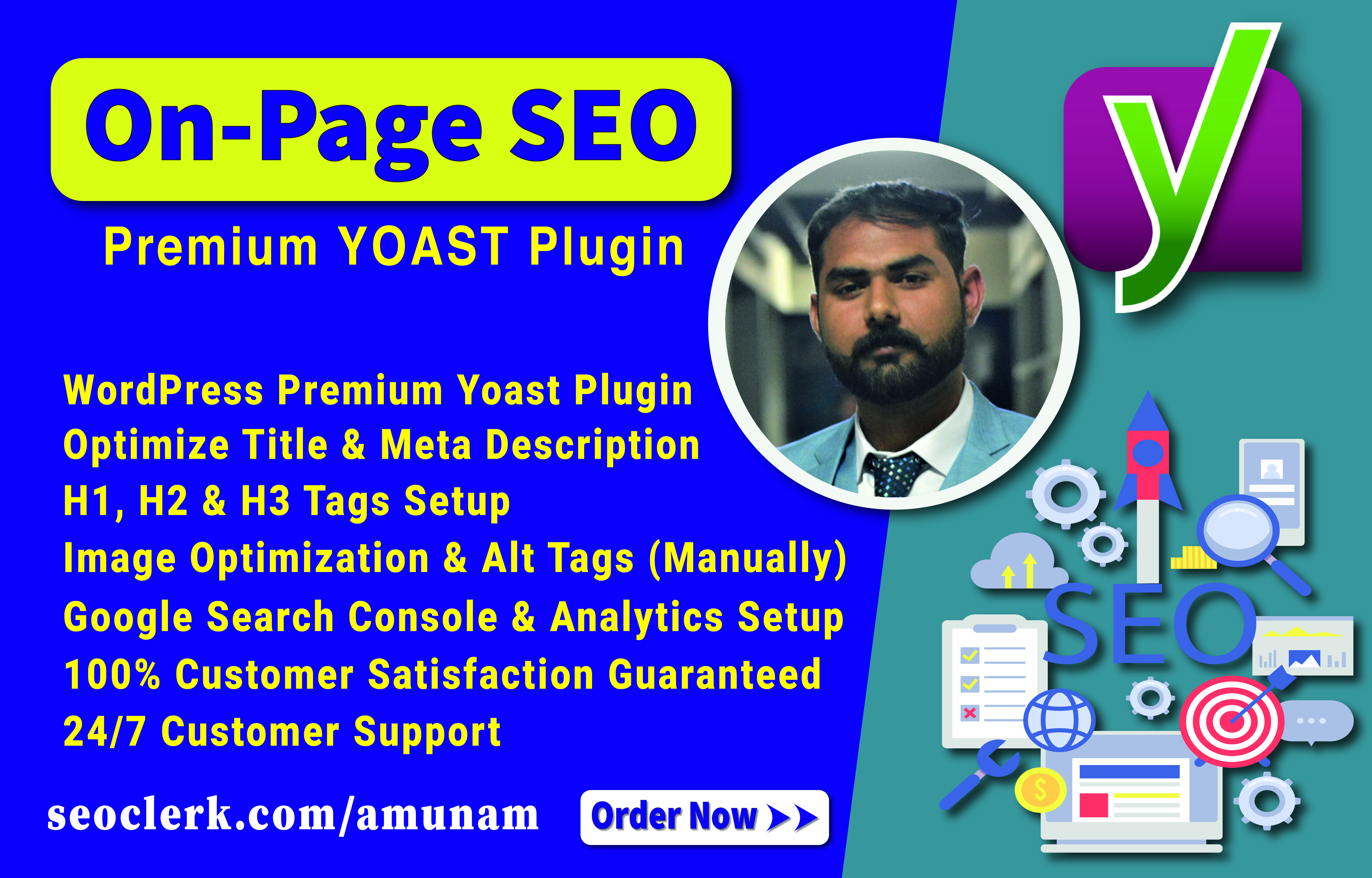 I will do onpage seo with premium yoast plugin