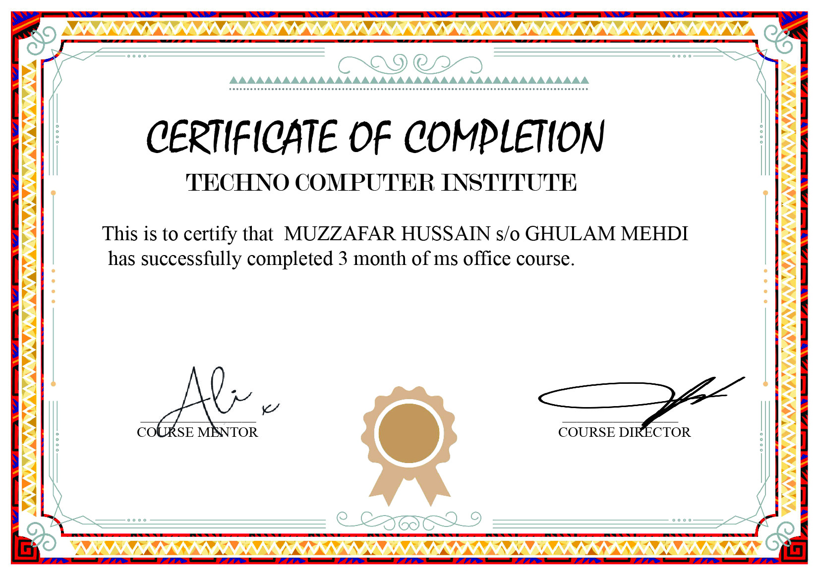 i can create a high resolution Academic or any type of Certificate for you in a professional way