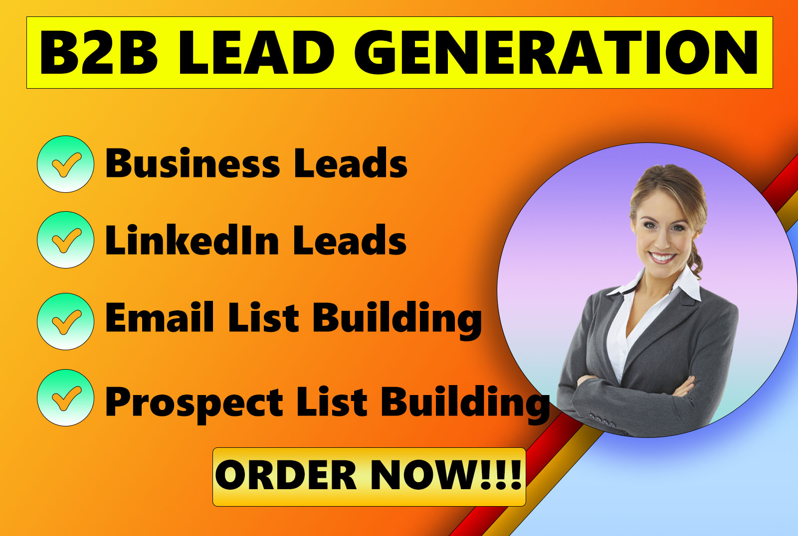 I will do b2b lead generation targeted LinkedIn lead generation and bulk email list
