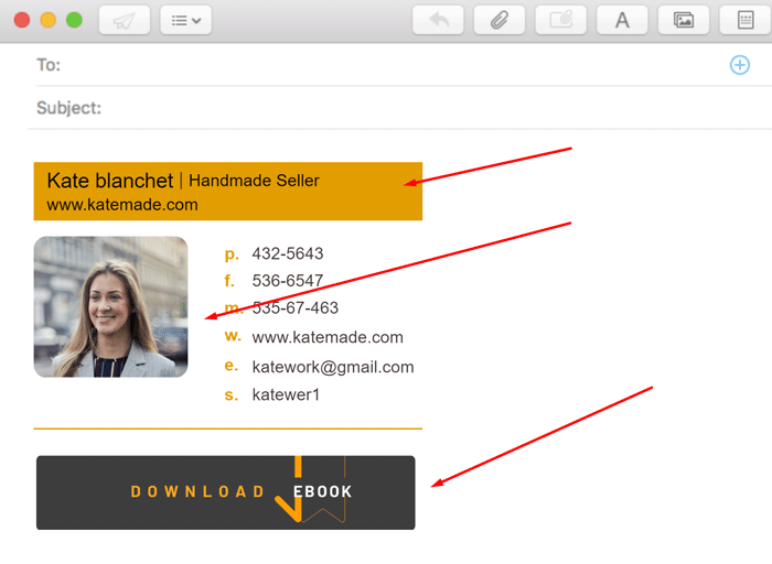 I will create a clickable email signature 