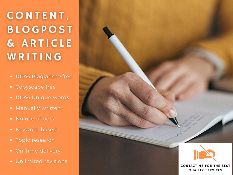 500 words unique plagiarism-free Content Writing, Ar...