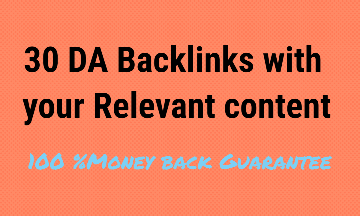 i will create manually 30 DA backlinks