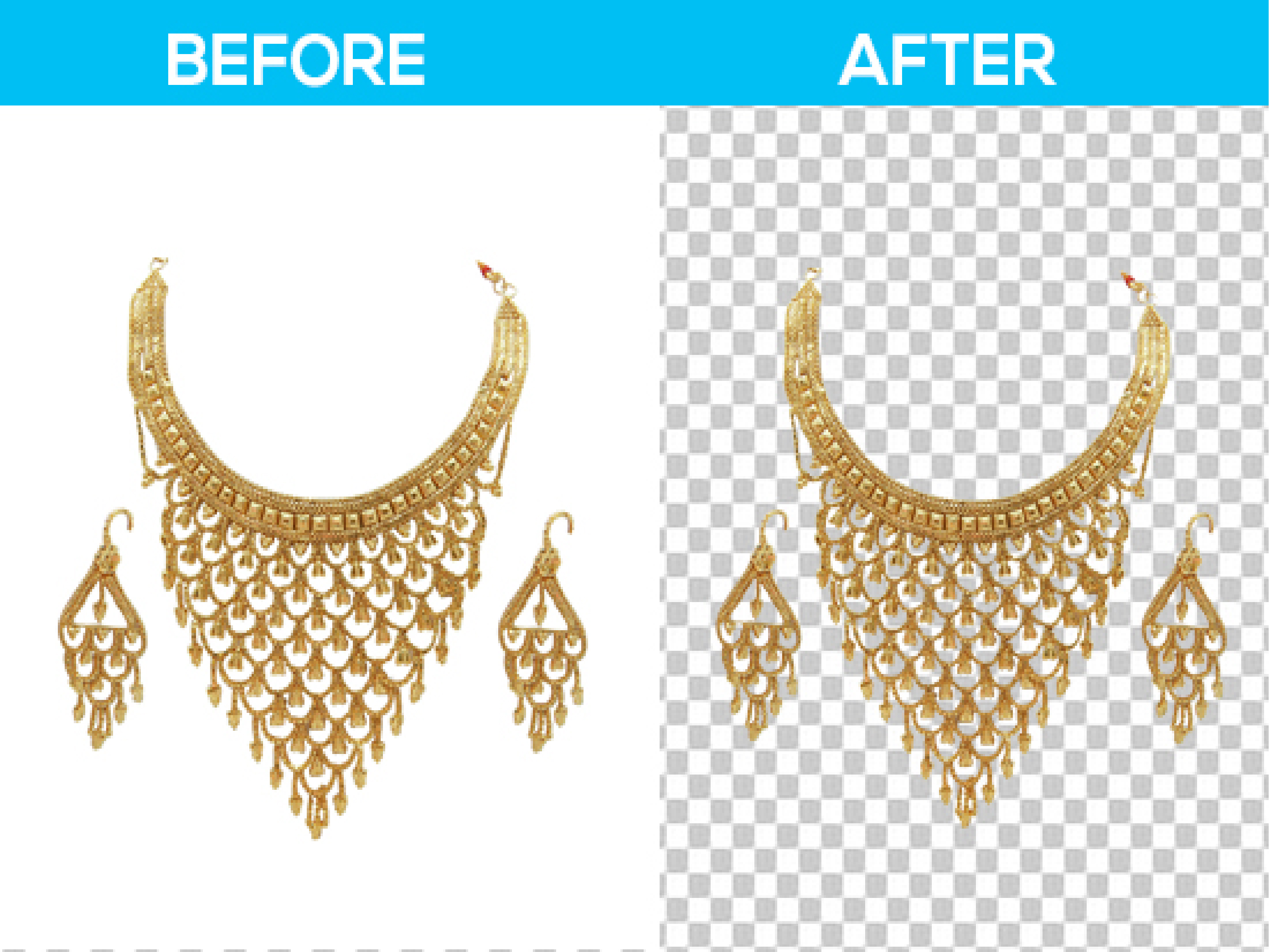 I will remove 2 images background and retouch