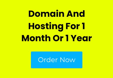 Domain Registration and Web Hosting 1 Month