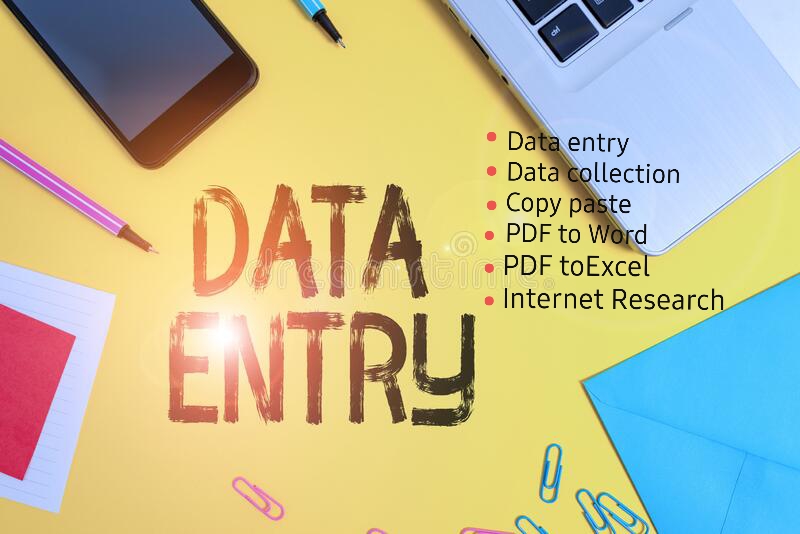 Do any Typing, Data Entry, copy paste and Research projects 