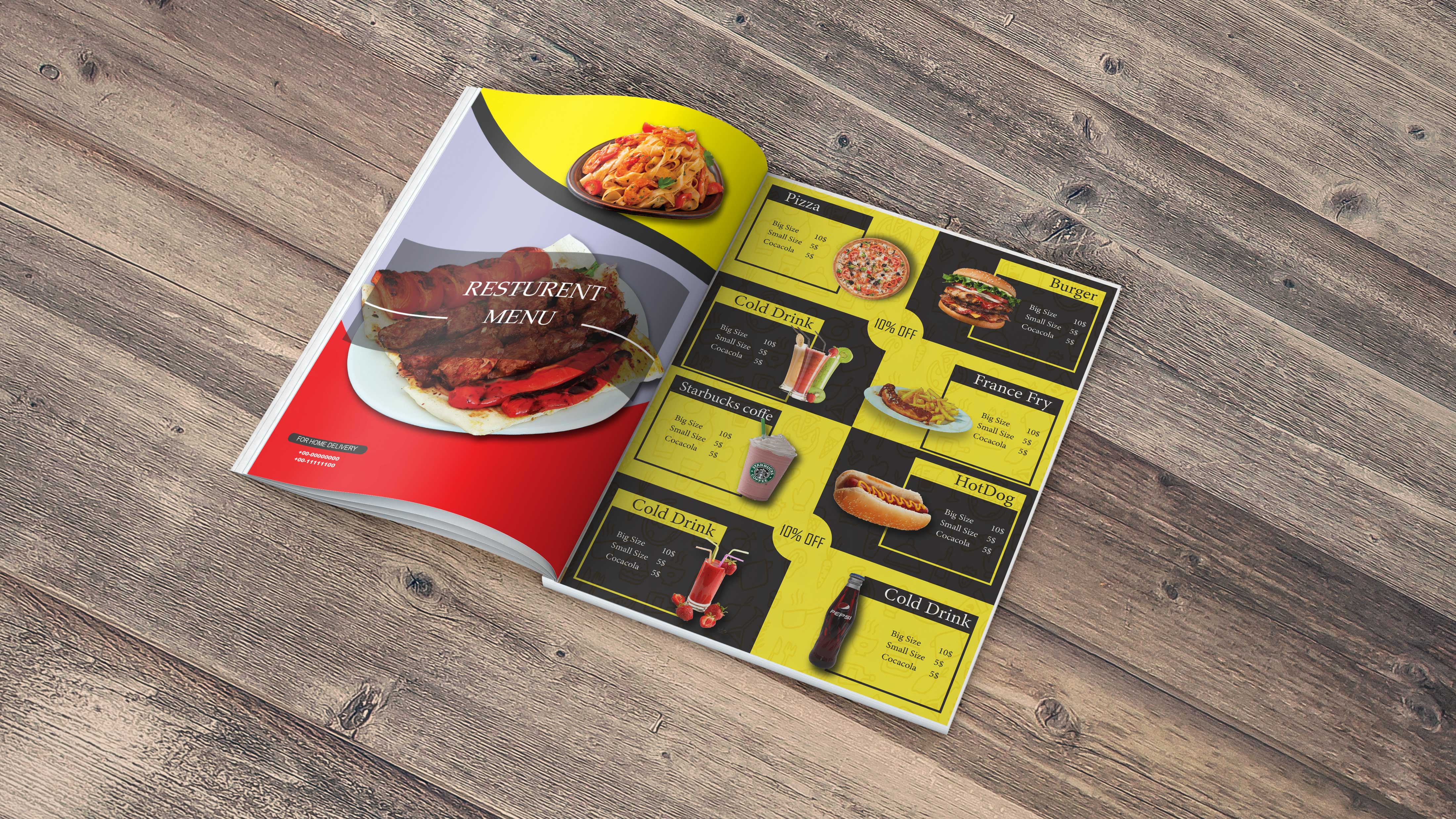 I will do amazing resturent menu and product catalouge design