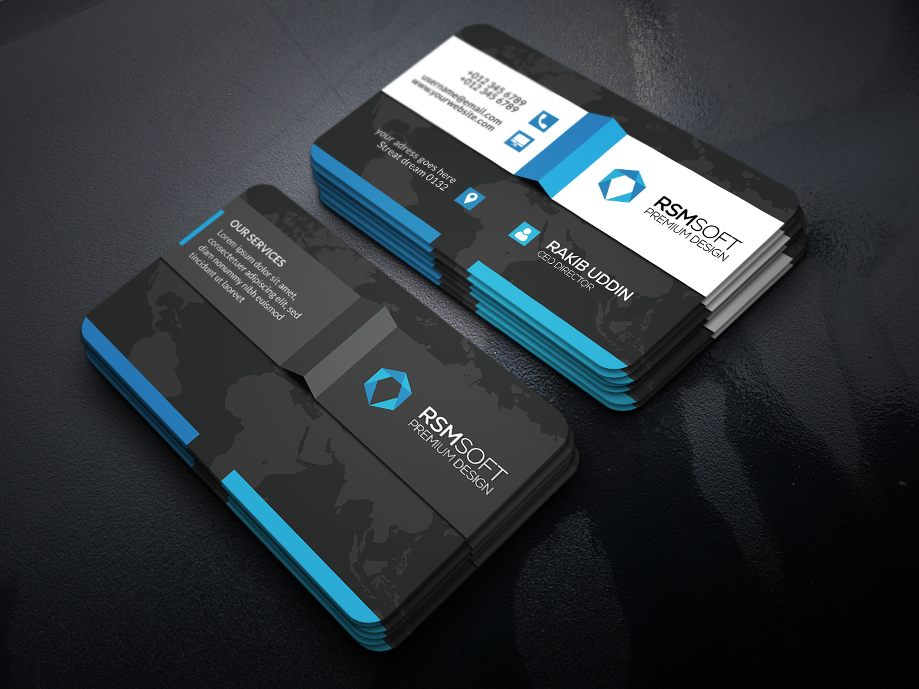 I will design professional business card or modern business card