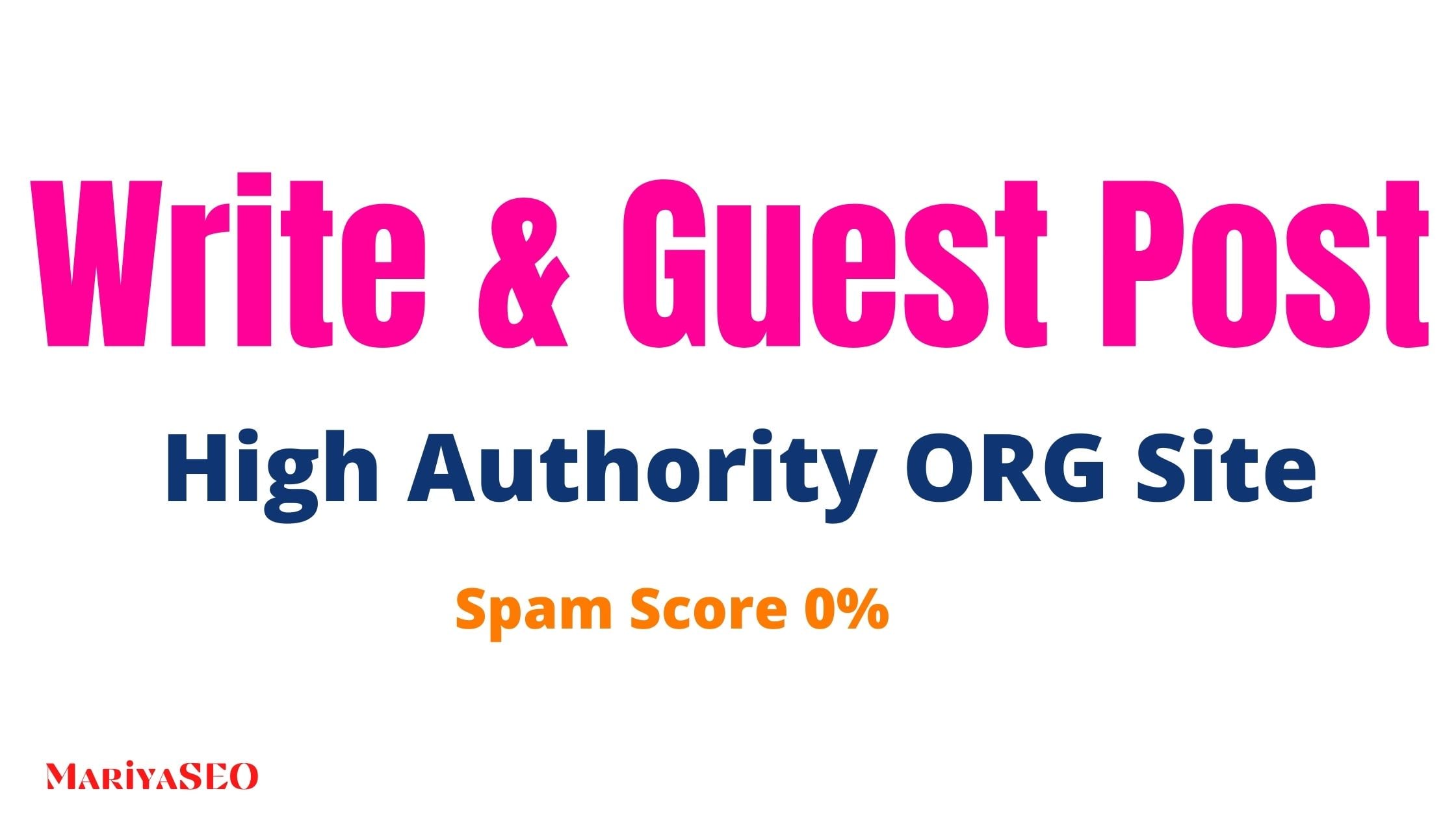 Write and Guest Post on my own High Authority Site ORG Domain