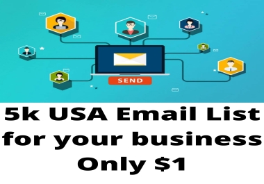 I will give you 5k USA email list for marketing