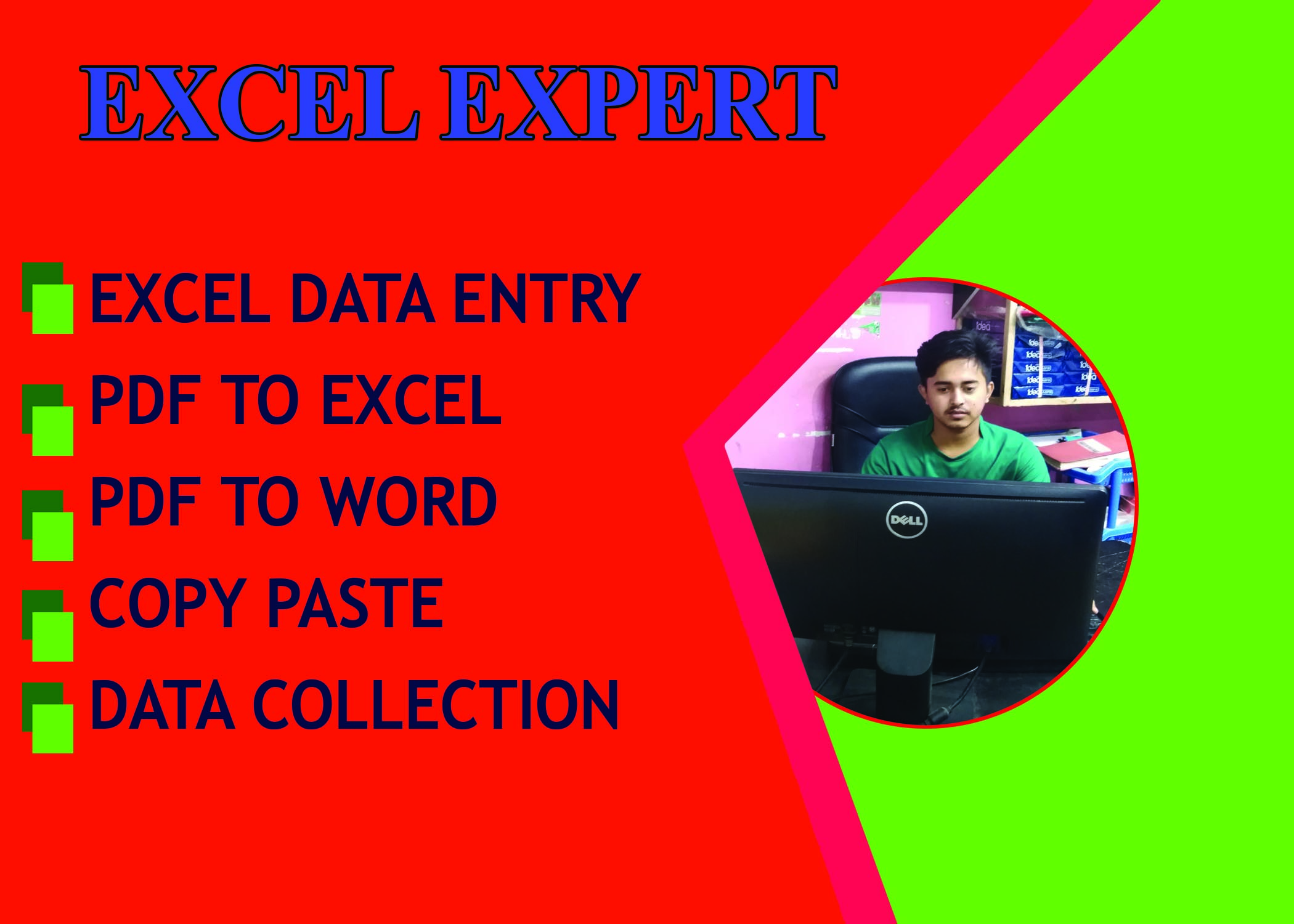 I will do excel data entry, data collection and data mining