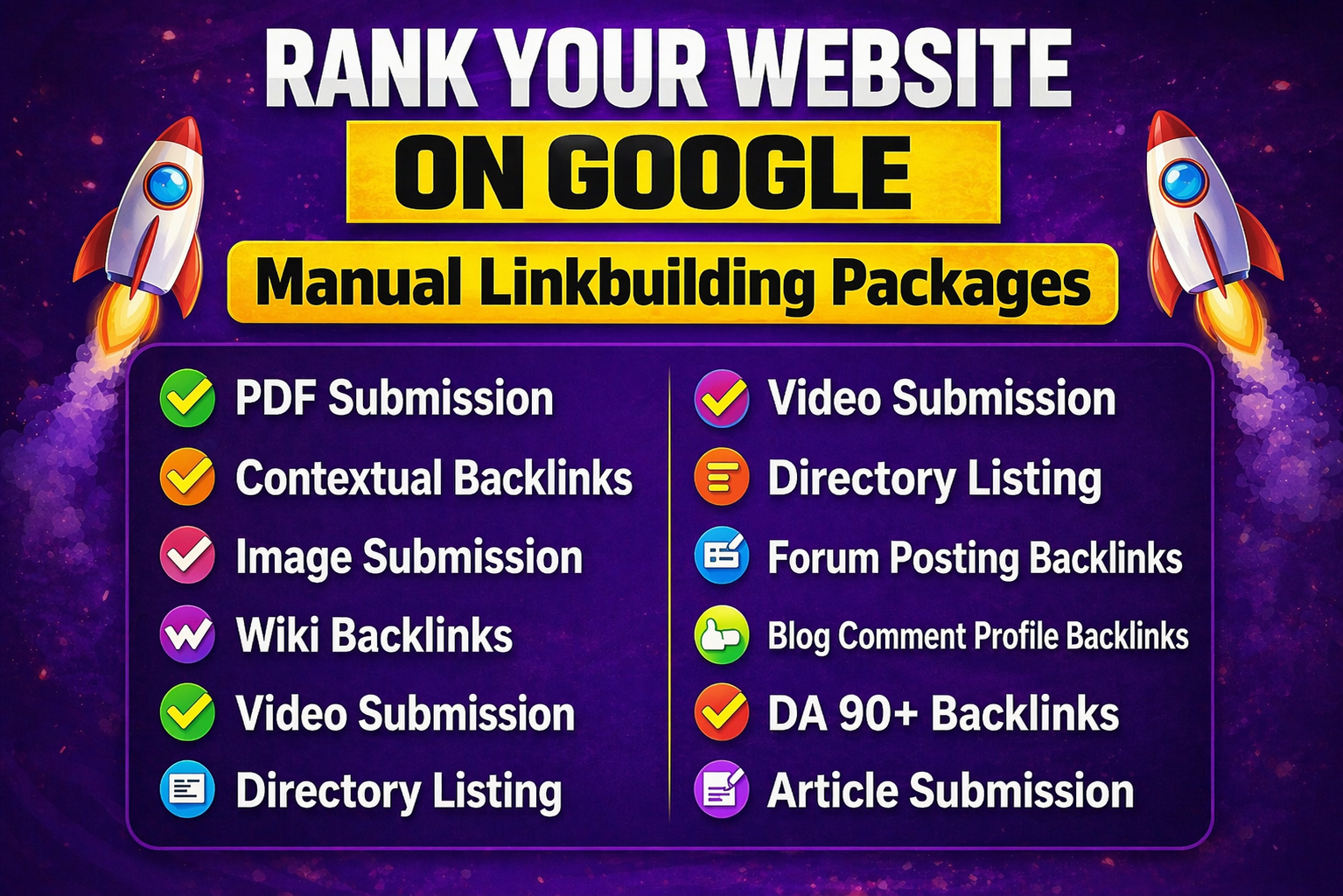 Manually Created High Authority Backlinks Package to ...