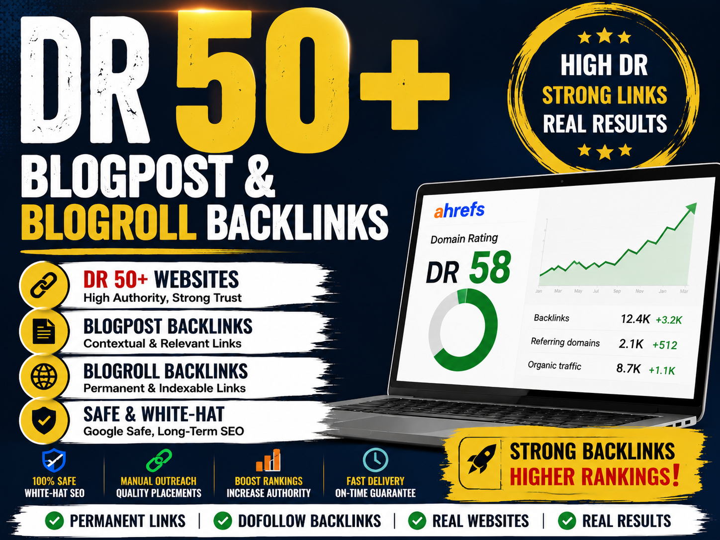 Rank on Google with 60 DR 50+ Blogpost/Blogroll High ...