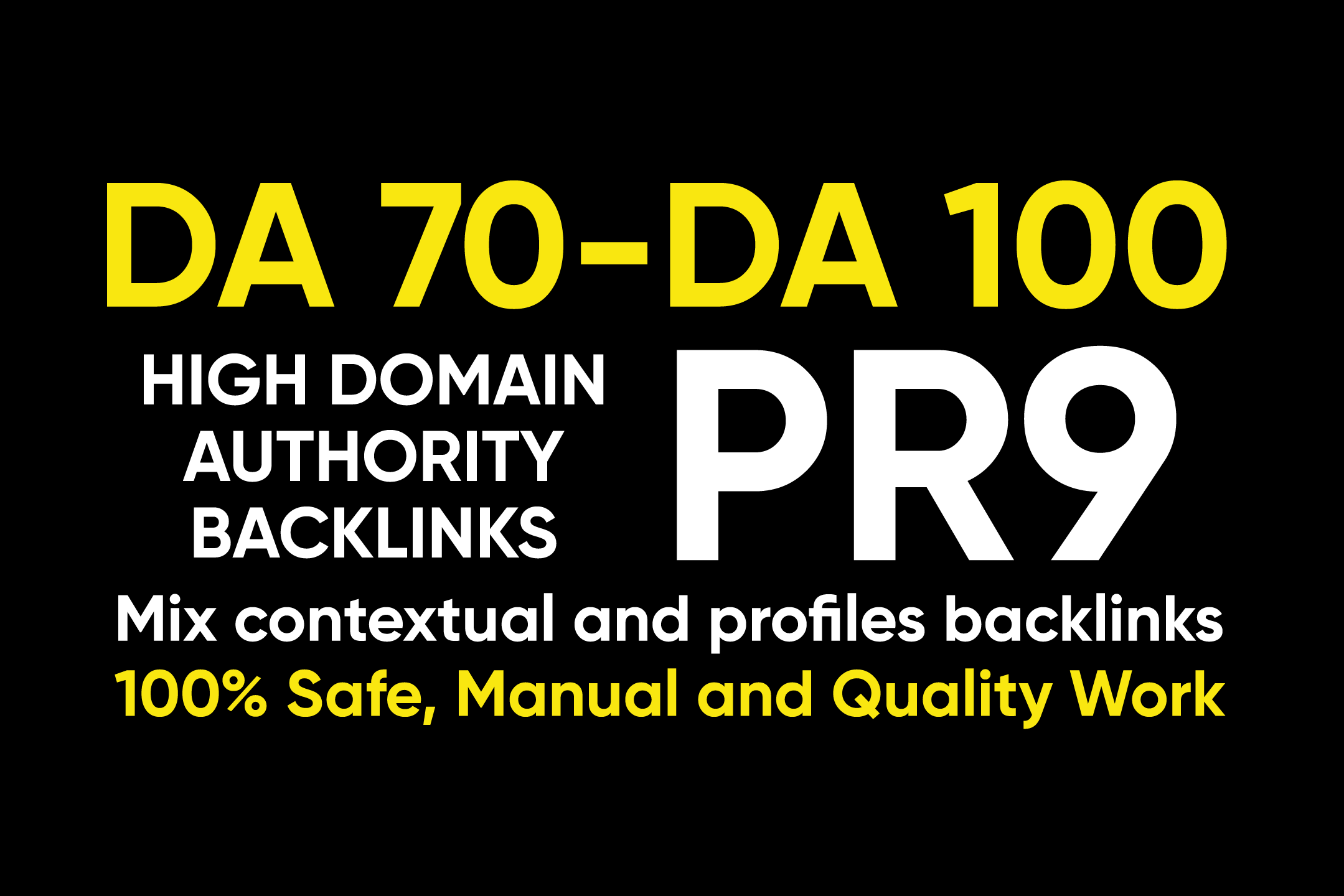 Get 10 DA100-70 PR9 High Authority Contextual And Profiles Backlinks