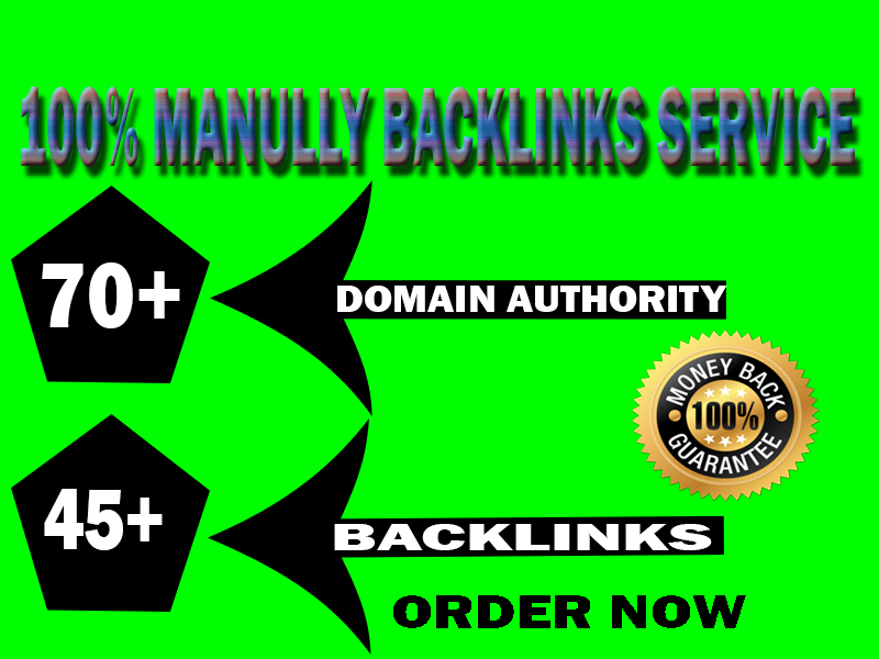 Special Offer- 45+ Backlinks from High Quality DA-70+ Domains-Skyrocket your site Google Rannking No