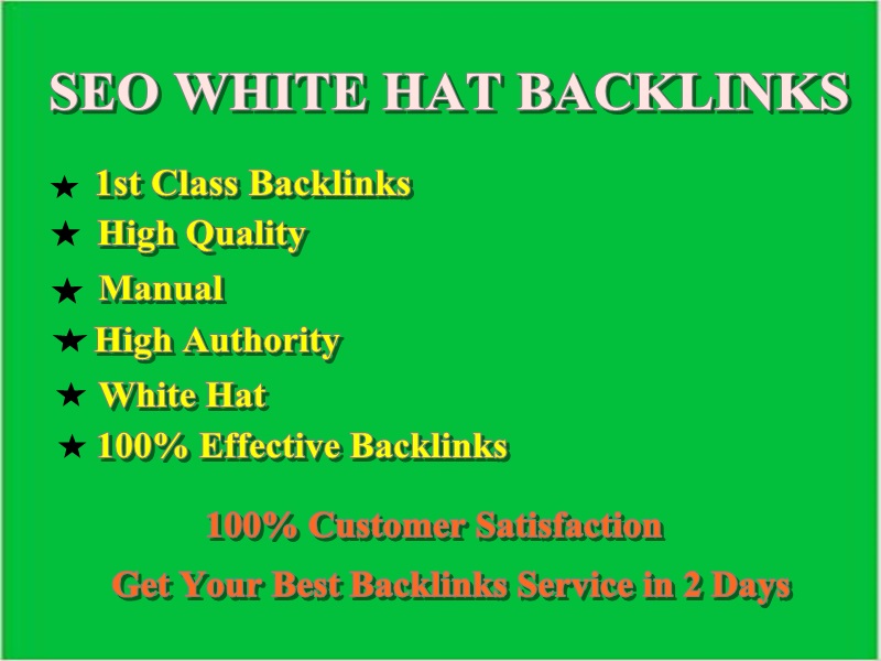 I will create manual seo white hat backlinks service in 2 days