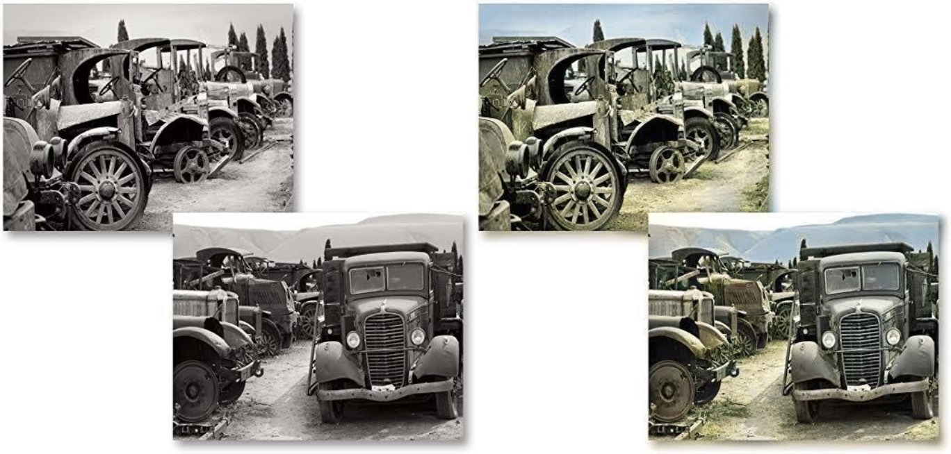 Photo edits, coloring, restore