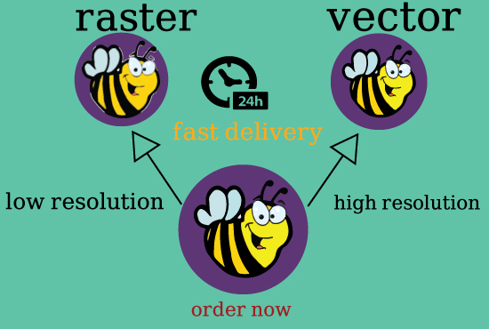 Do vector tracing, redraw and convert raster images into vector 