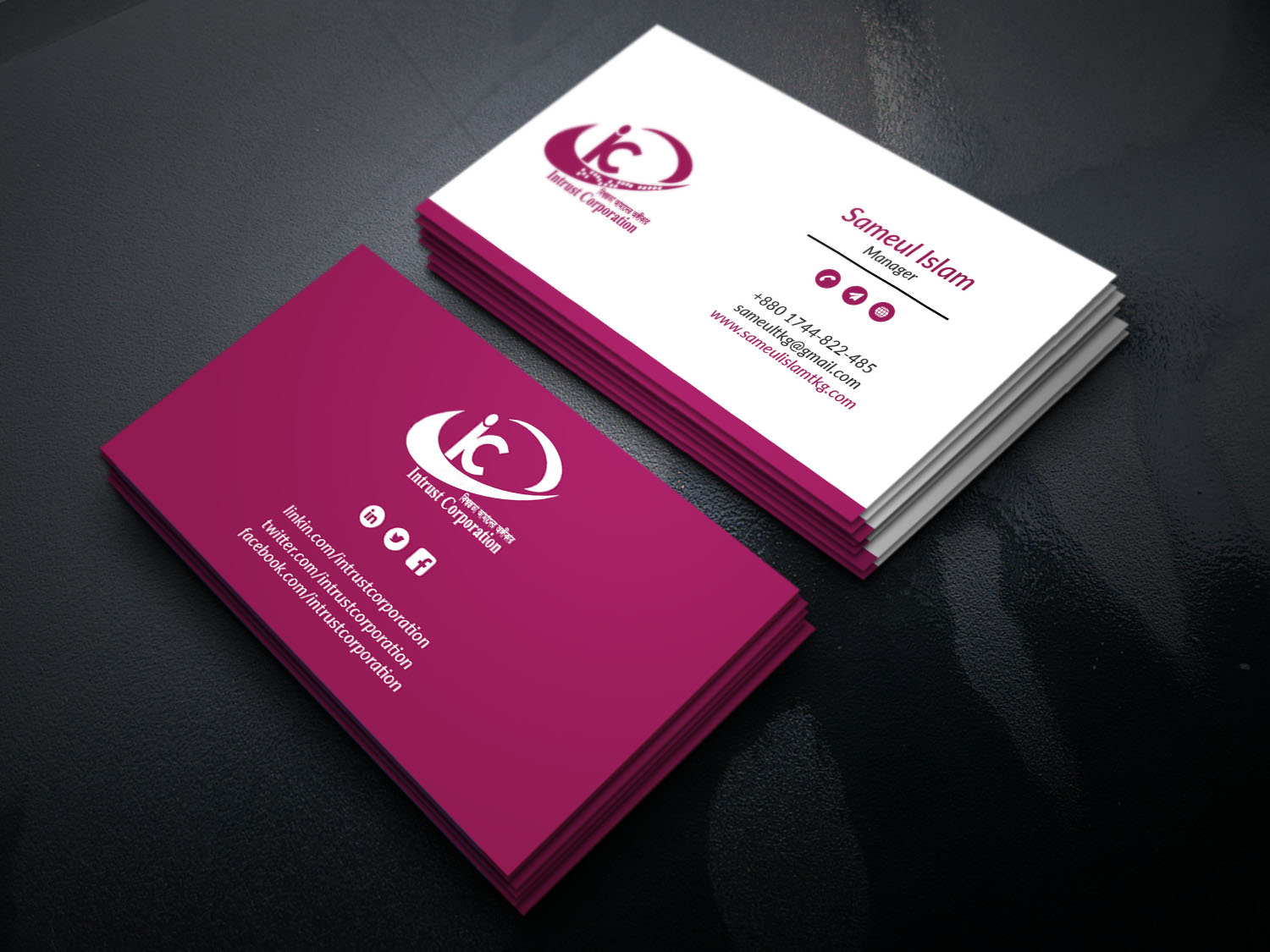 I will do Creative corporate minimalist business card...