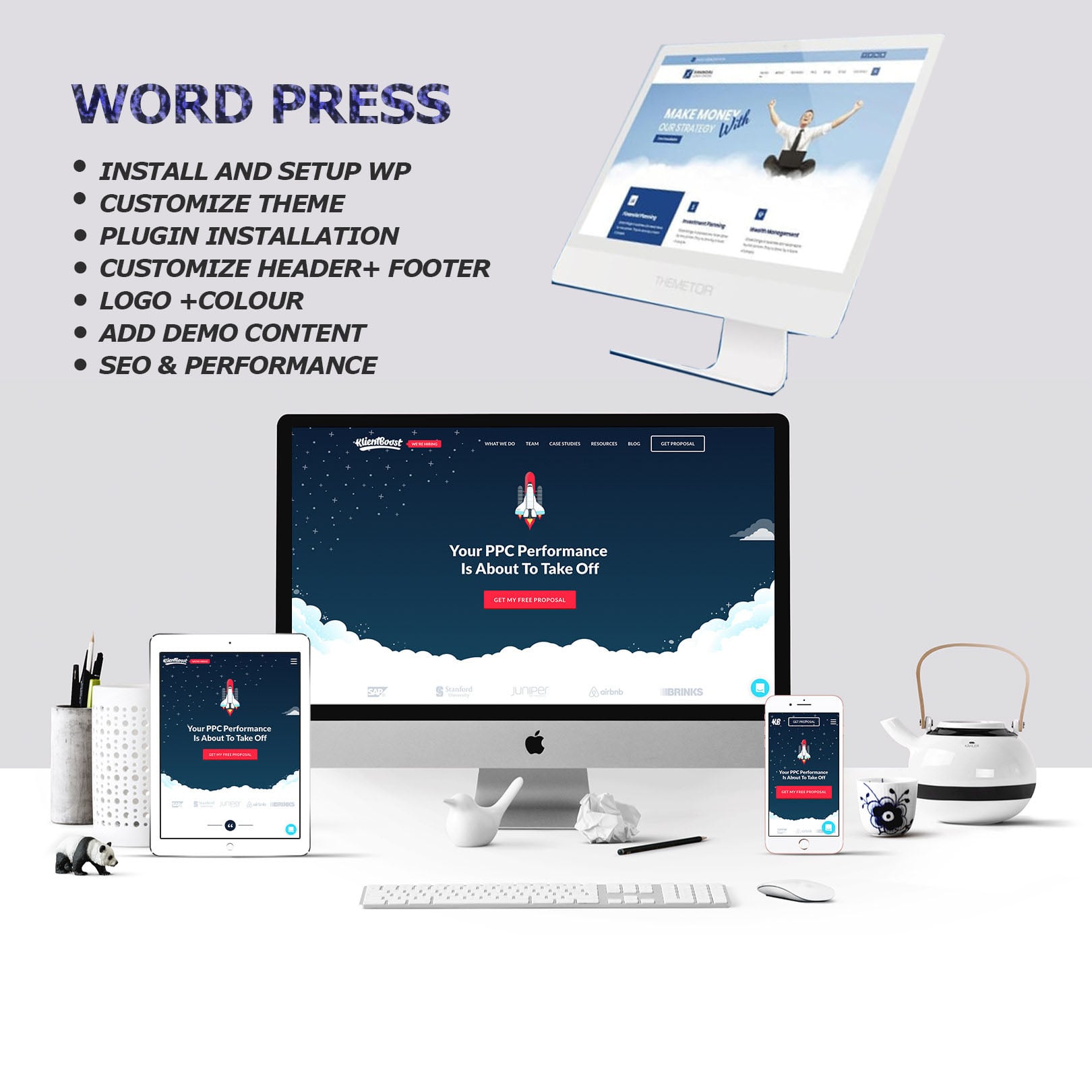 I will create responsive wordpress landing page desig...