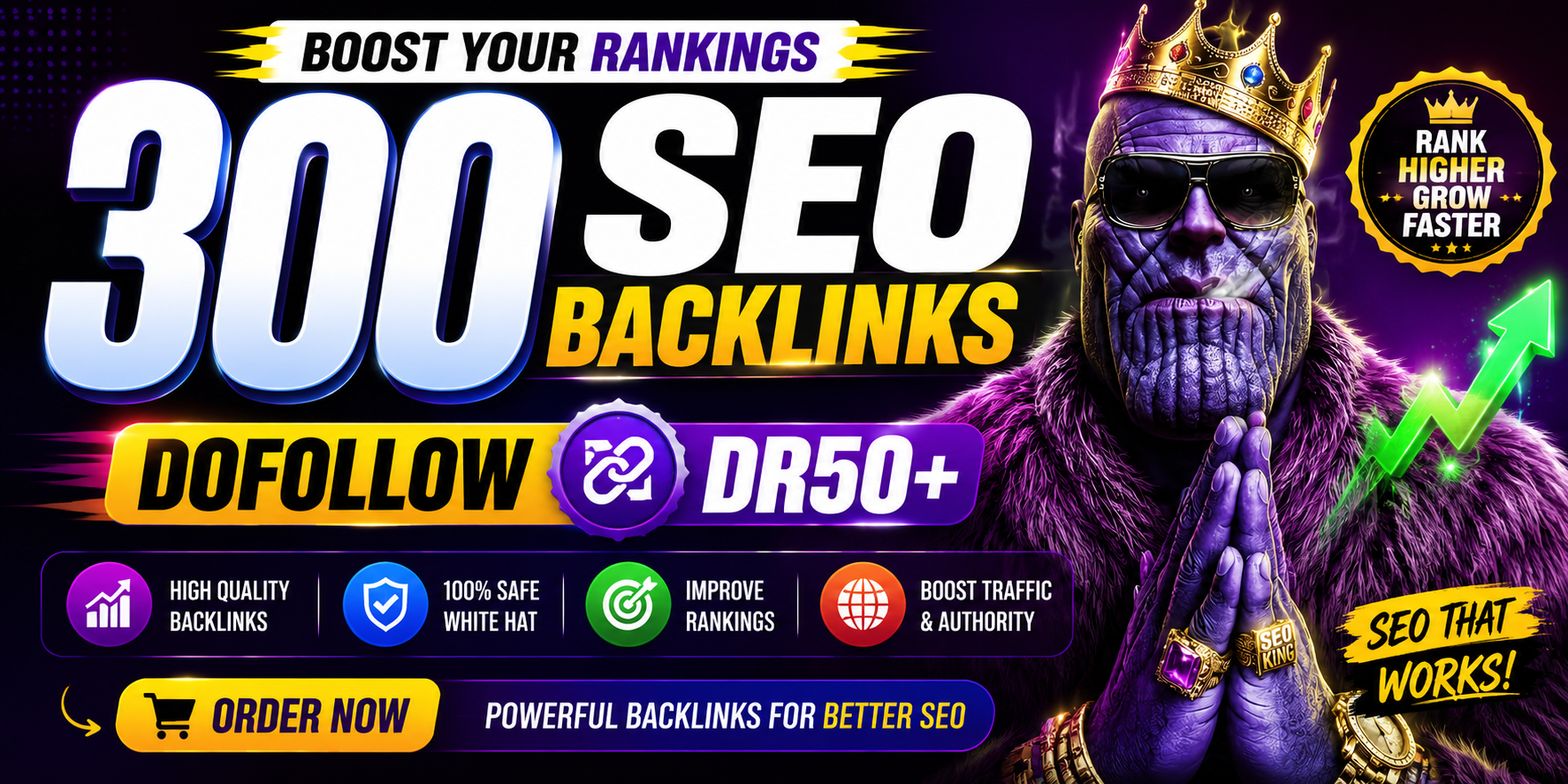 Create 300 SEO Dofollow Backlinks DR50+ for Higher Google Rankings