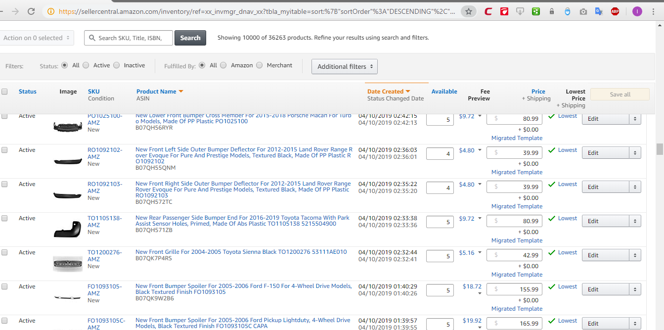 15 listing product ebay or amazon and dropship from the source