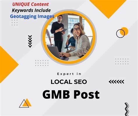 Monthly GMB posts with geo-tag images for top ranking