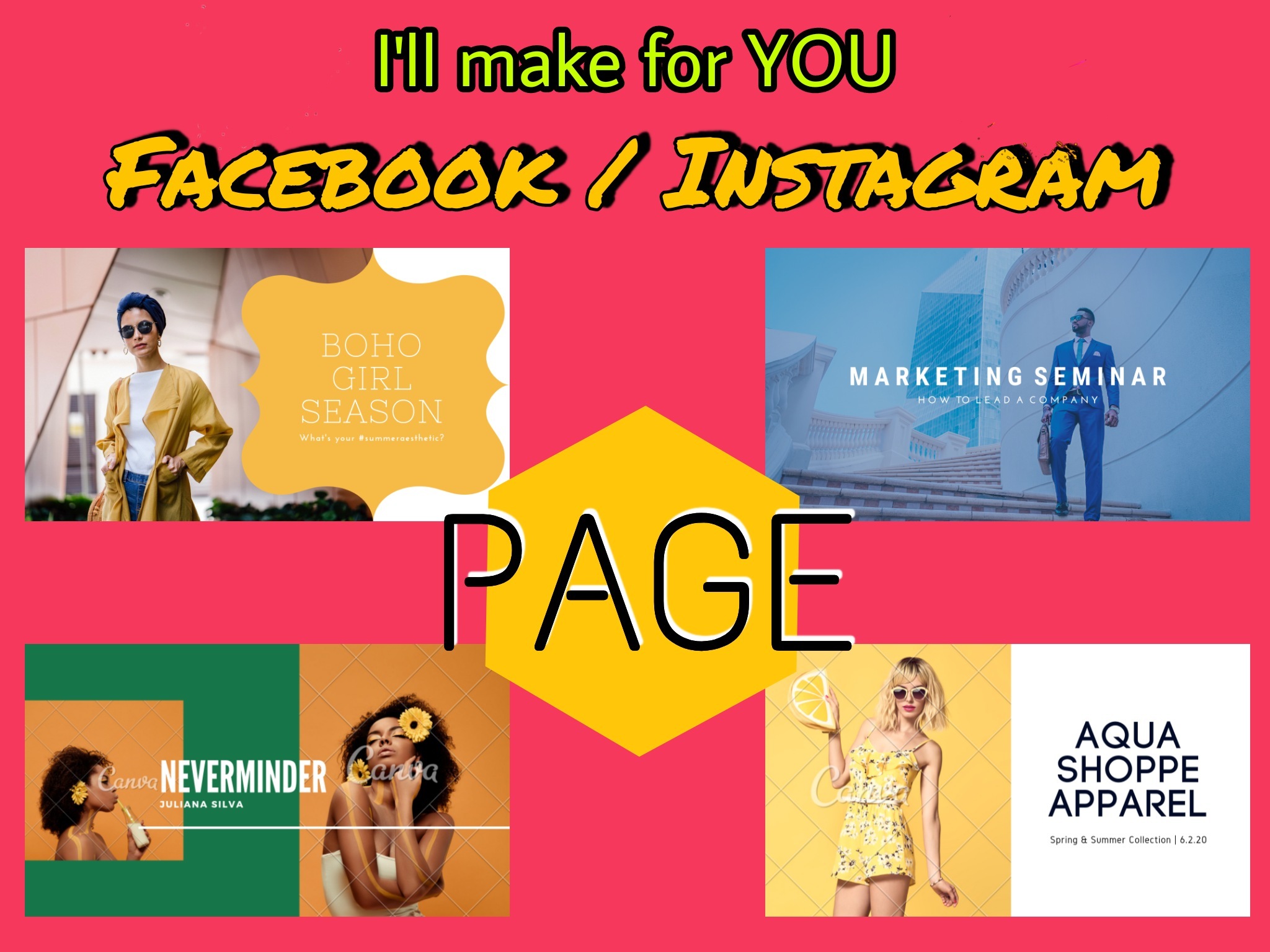 I'll make facebook instagram page for you.